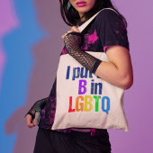 バイセクシおもしろいアルLGBTQレインボーユーモア引用文 トートバッグ