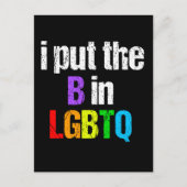 バイセクシおもしろいアルLGBTQレインボーユーモア引用文 ポストカード (正面)