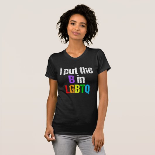 バイセクシおもしろいアルLGBTQレインボーユーモア引用文 Tシャツ (正面フル)