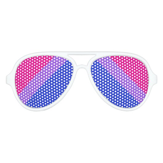 バイセクシはっきりしたアルプライドフラッグサングラス アビエーターサングラス (正面)