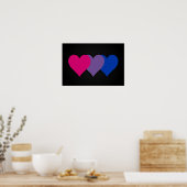 バイセクシャリティプライドハートポスター ポスター (キッチン)