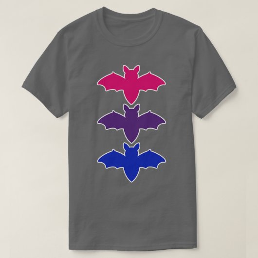 バイセクシャルこうもりLGBTQハロウィーン Tシャツ (デザイン正面)