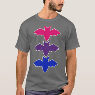 バイセクシャルこうもりLGBTQハロウィーン Tシャツ