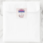 バイセクシャルで傘の下にいる猫たち スクエアシール (バッグ)