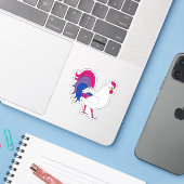 バイセクシャルな雄鶏 シール (ノートパソコンとiPhone)