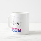 バイセクシャルのバイソン コーヒーマグカップ (正面左)