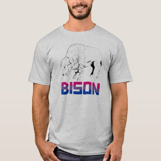 バイセクシャルのバイソン Tシャツ (正面)