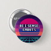 バイセクシャルを隠さず表現 Pixel Button 缶バッジ (正面&裏面)