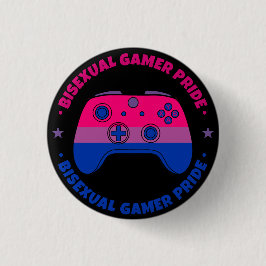 バイセクシャルゲーマープライドビデオゲーム制御装置 缶バッジ