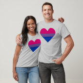 バイセクシャルハートプライドTシャツ Tシャツ (ユニセックス)