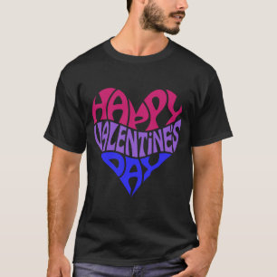 バイセクシャルバレンタインデーBiプライドLGBTQ LGBTハート Tシャツ