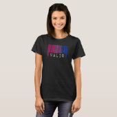 バイセクシャルバーコードプライドかわいい有効な同性愛者美学 Tシャツ (正面フル)