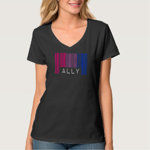 バイセクシャルバーコードプライドリー同性愛者エステティックLgbtq Tシャツ