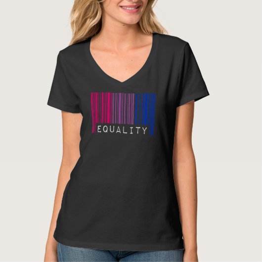 バイセクシャルバーコードプライド等値性同性愛者審美的Lg Tシャツ (正面)