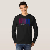 バイセクシャルバーコードプライド等値性同性愛者審美的Lg Tシャツ (正面フル)