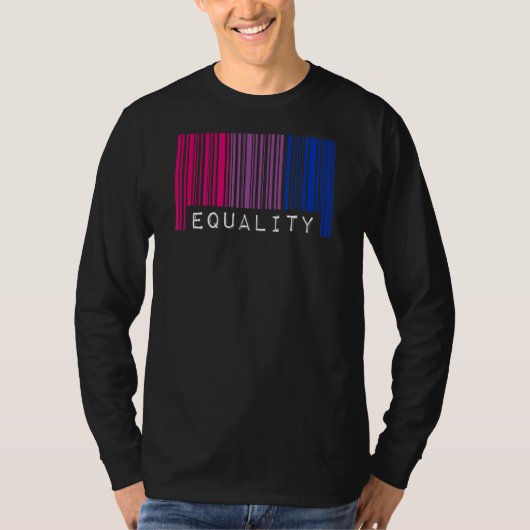 バイセクシャルバーコードプライド等値性同性愛者審美的Lg Tシャツ (正面)