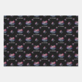 バイセクシャルフラグのスケルトンの色の背景 ラッピングペーパーシート (正面2)