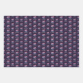 バイセクシャルフラグのスケルトンの色の背景 ラッピングペーパーシート (正面)