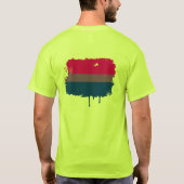 バイセクシャルフラグ垂れ流しデザイン Tシャツ (裏面)