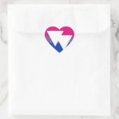 バイセクシャルプライドとシンボルフラグ – ハートシール (バッグ)