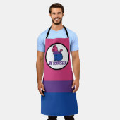 バイセクシャルプライドキャット – Be Yourself エプロン (着用した状態)