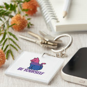 バイセクシャルプライドキャット – Be Yourself キーホルダー (正面右)