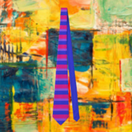 バイセクシャルプライドストライプスタイ：すべてのストライプに統一性 ネクタイ