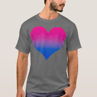バイセクシャルプライドバイフラッグハートグラディエントLgbtq Love Tシャツ