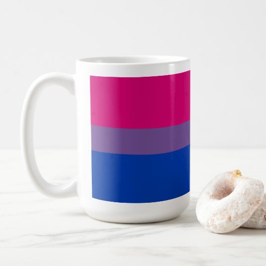バイセクシャルプライドバナー コーヒーマグカップ (ドーナツ)