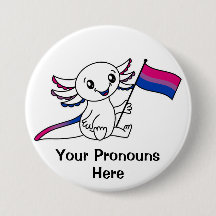 バイセクシャルプライドフラグLGBTQ+付きキュートAxolotl