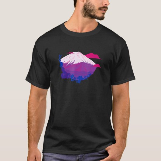 バイセクシャルプライドマウンテンズLGBTQバイフラワーズLGBT Nat Tシャツ (正面)