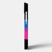 バイセクシャルプライドレインボーフラッグパーソナライズされたブラック Case-Mate iPhoneケース (裏面 / 左)