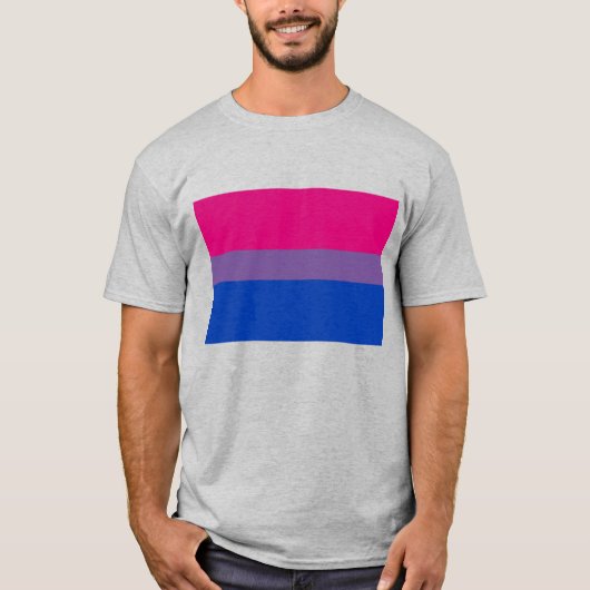 バイセクシャルプライド国旗LGBTQ+ Tシャツ (正面)
