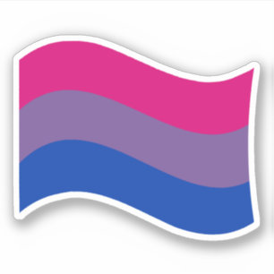 バイセクシャルプライド波状フラグ シール