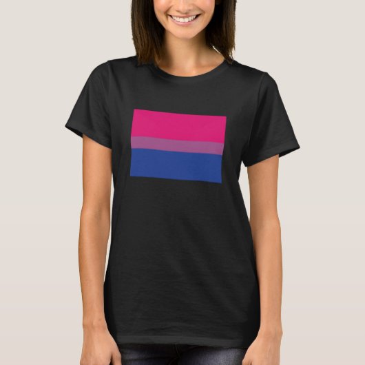 バイセクシャルプライド誇りを持ったフラッグBisexuality Bi Love LGBT Tシャツ (正面)