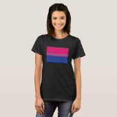 バイセクシャルプライド誇りを持ったフラッグBisexuality Bi Love LGBT Tシャツ (正面フル)