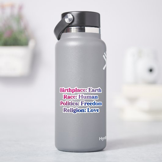 バイセクシャルプライド – 生誕地：地球。人種：人間 シール (HydroFlask)