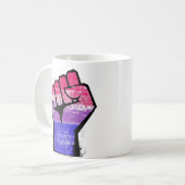 バイセクシャル抗議のこぶし コーヒーマグ コーヒーマグカップ (正面左)