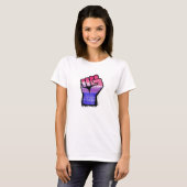 バイセクシャル抗議のこぶし Tシャツ (正面フル)