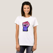 バイセクシャル抗議のこぶし Tシャツ (正面フル)