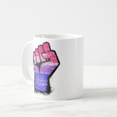 バイセクシャル抗議フィスト コーヒーマグカップ (正面左)