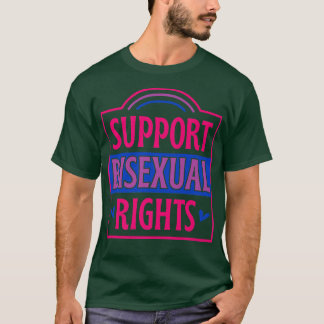 バイセクシャル権利のサポートLGBTQ Bi Ally Flag Rainbow  Tシャツ