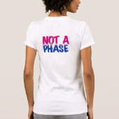 バイセクシャル これは一時的なものではない ハートカスタムワードアート Tシャツ (裏面)