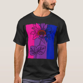 バイセクシャル ひまわり LGBT-Q かわいい 動物 さりげない バイ Tシャツ