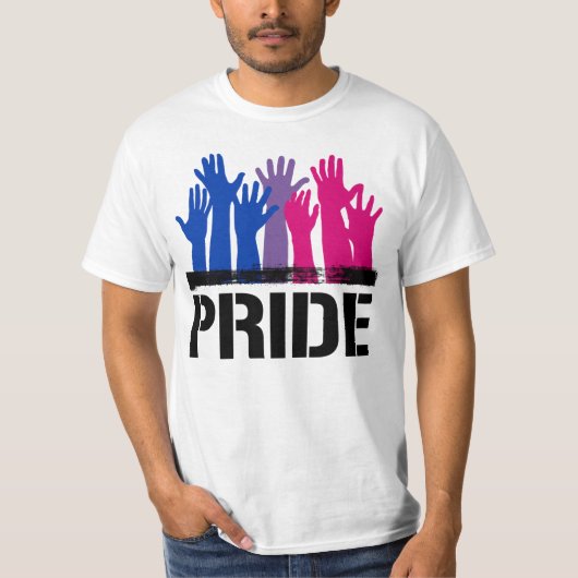 バイセクシャル・トゥゲザー・プライド Tシャツ (正面)