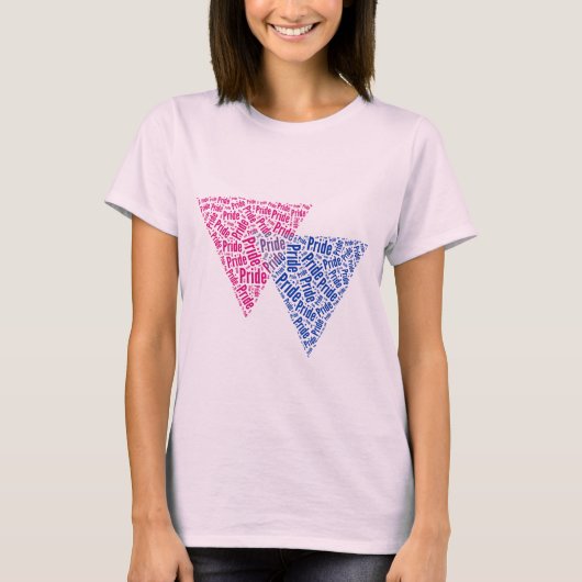 バイセクシャル・トライアングル・ワードパターン Tシャツ (正面)