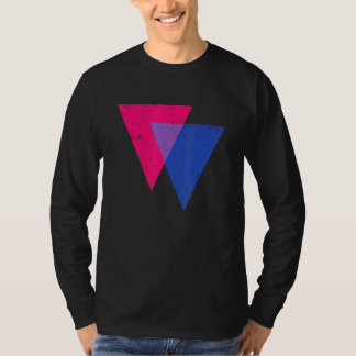バイセクシャル トライアングル LGBTQプライドパレード グランジ バイ プライド Tシャツ