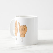 バイセクシャル バイ ハンドサイン コーヒーマグカップ (正面左)