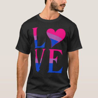 バイセクシャル バイ プライド フラッグ 愛 サポート 男性 女性 男子 Tシャツ