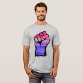 バイセクシャル・フィスト・プライドTシャツ Tシャツ (正面フル)